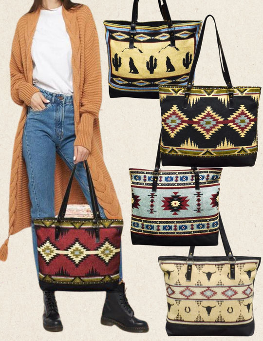 New !! 10 Pack Southwest Jacquard Tote Bags, Only $10 each!