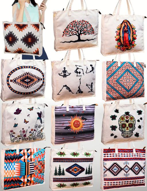 <font color="red">NEW!</font> 12 Pack Canvas Tote Bags, Only $7 ea !!