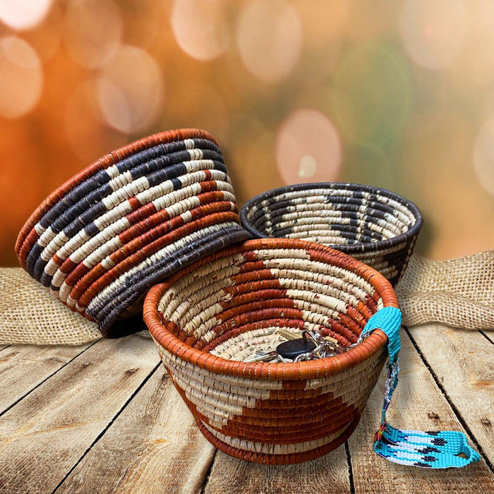 12-Pack Southwest Fine Coiled Key Baskets! Only $4.50 Ea. !