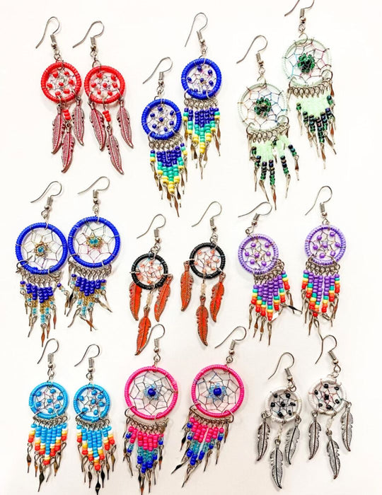 Top Seller! 24 Pairs of Handmade Dreamcatcher Earrings! Only $3.50 each pair!