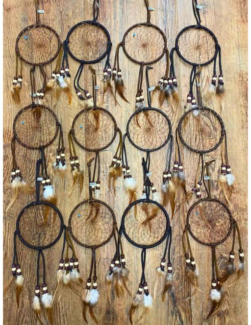 LEATHER DREAM CATCHERS ! 12 All Leather Hand Made 4" Dream Catchers ! Only $4.75 ea!