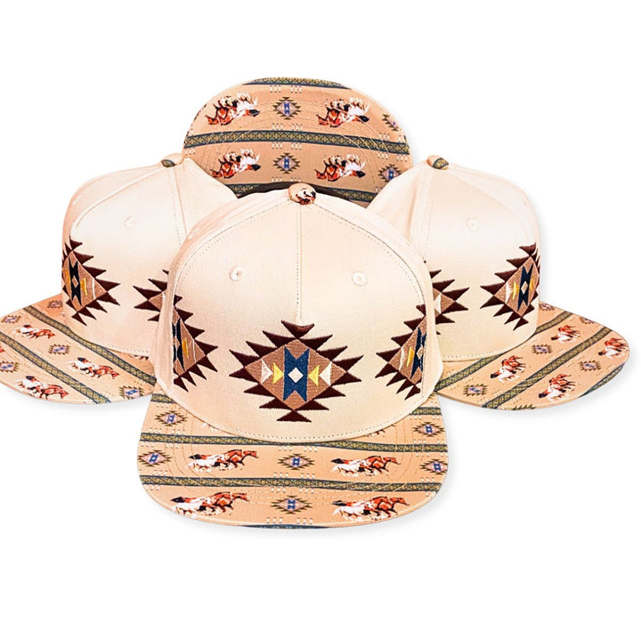 Southwest Embroidered "Geo Horse" Snapback Hats
