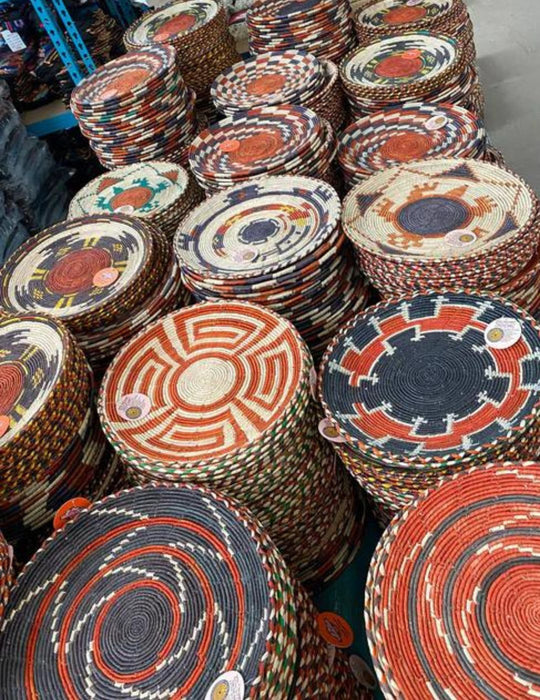 <font color=red> 12 PACK</font> Handwoven Southwest Style Plate Basket ! Only $8.25 ea!