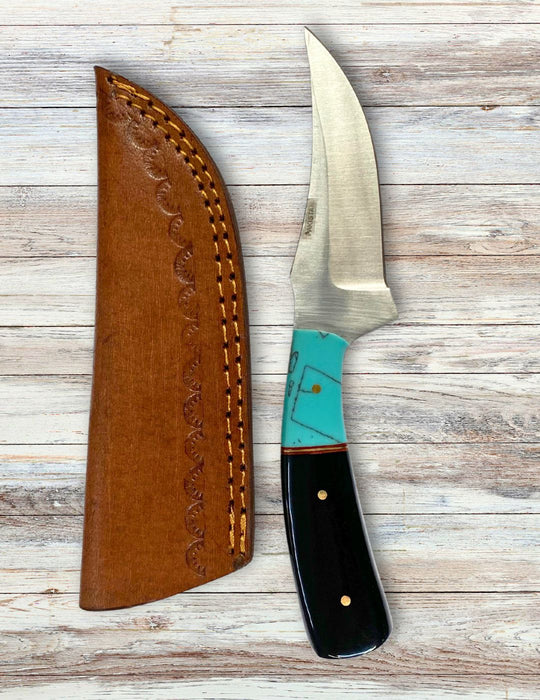 Turquoise & Black Hunter Knives