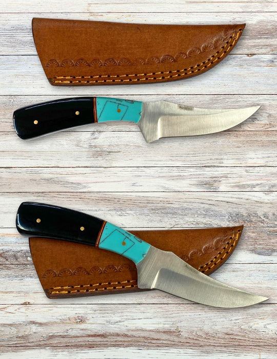 Turquoise & Black Hunter Knives