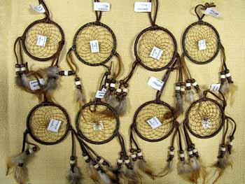 LEATHER DREAM CATCHERS ! 15 - 3" Hand Made Dream Catchers ! Only $3.50 ea!