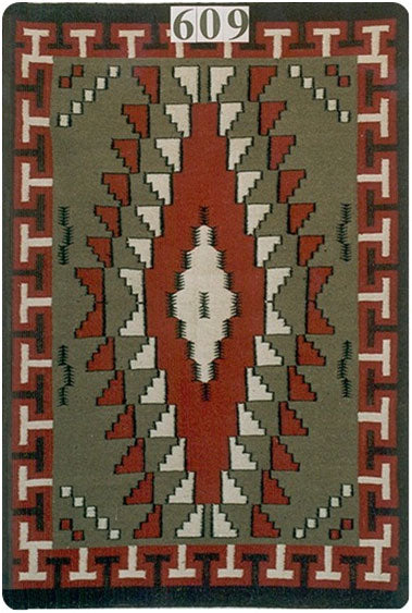 6 x 9 Trading Post Handwoven Wool Rug #609
