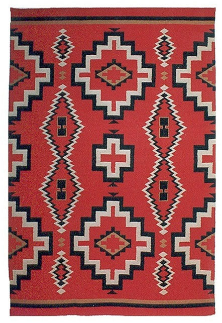 4' x 6' Handwoven Wool Trading Post Rug #638