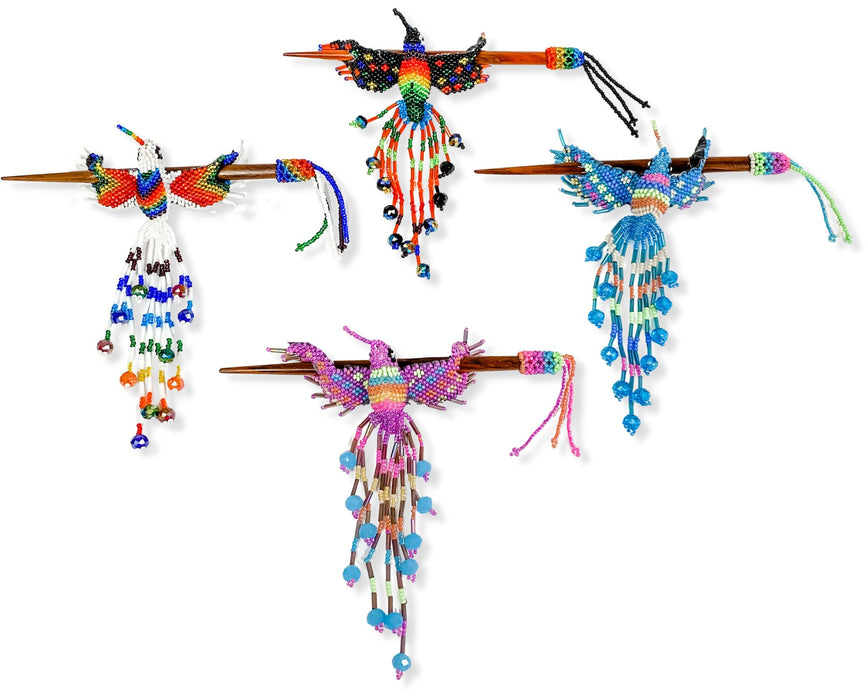 6 PACK Beaded Hummingbird Hair Barrettes! Only $11.50 ea!
