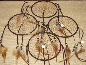 GIFT SHOP SPECIAL! 15- Popular 5" Leather Dream Catchers ! Only $5.75 ea!