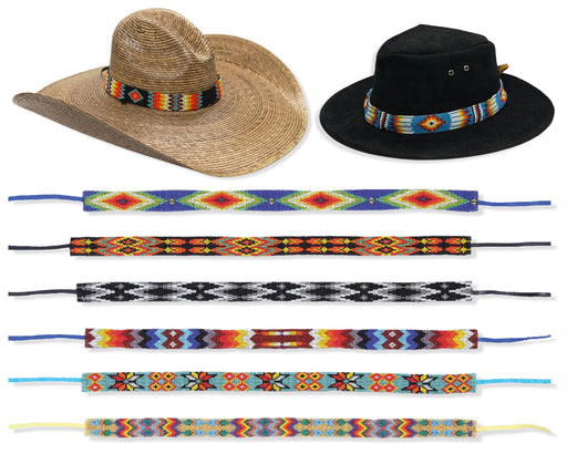 6 Pack Colorful Beaded Hat Bands!  Only $11.50 ea.!