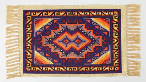 Southwest Digitally Printed Placemat in a purple Geometric Design from El Paso Saddleblanket