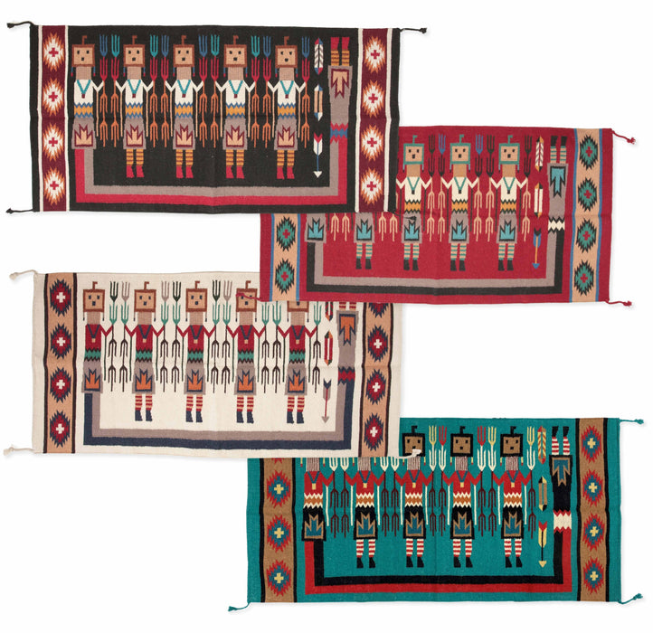 Inspired by Renowned Artist Amado Pena! 4-Handwoven Wool Yei Rugs! Only $58 ea!