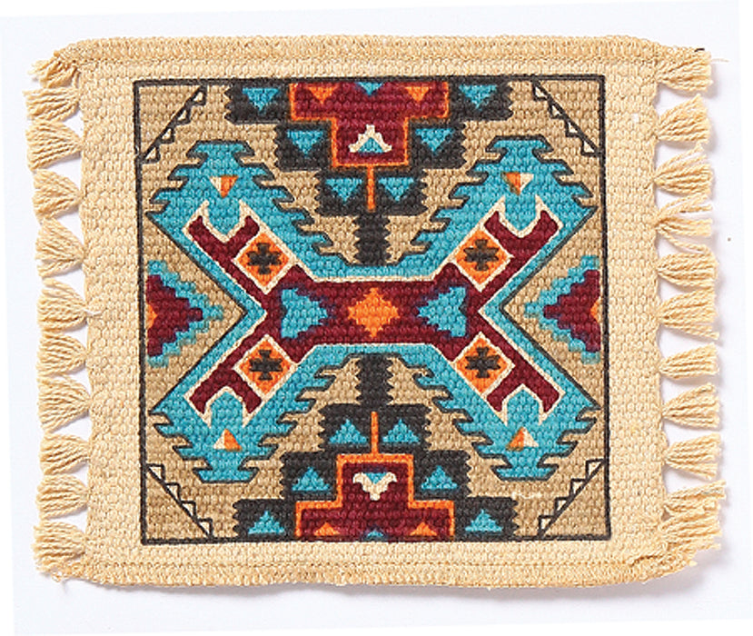 Cotton Stencil Coasters-Southwest Design