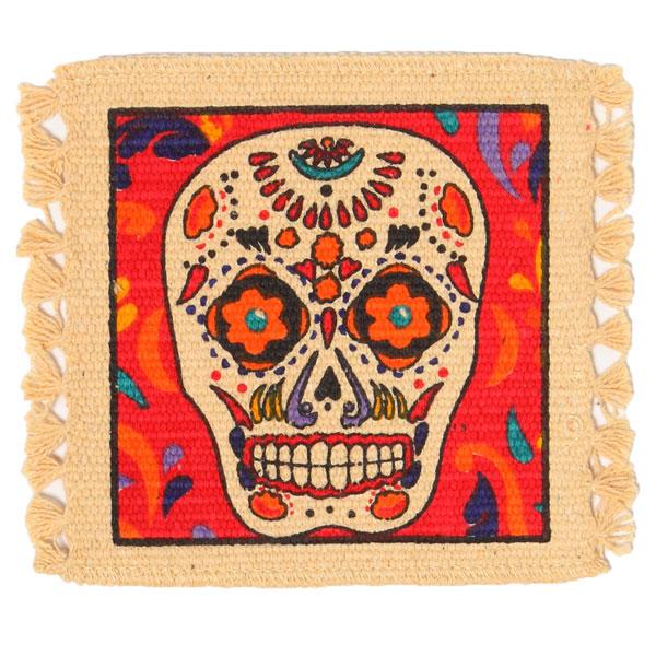 Cotton Stencil Coaster-Day of the Dead Design