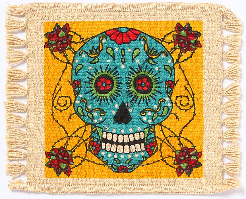 Cotton Stencil Coaster-Day of the Dead Design