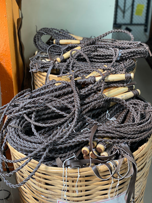 6 Pack Genuine Leather Bullwhips, 6FT & 8FT COMBO!
