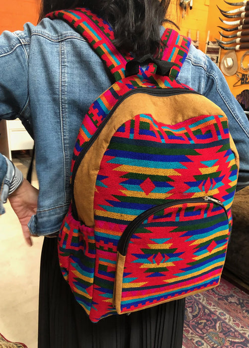 Colorful patterned backpacks from Ecuador, shipped assorted.