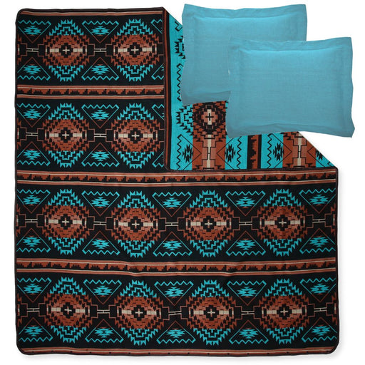 World Famous Queen Size Bedspread #7036-F And Teal Shams!