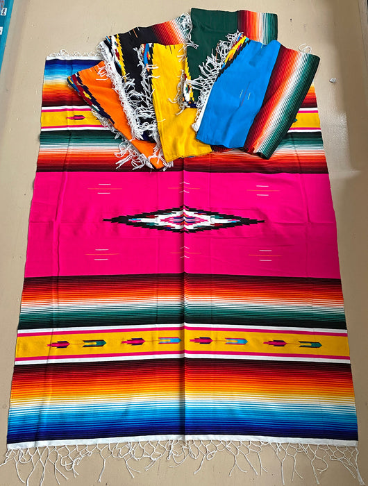 4 Piece Fine Weave Fancy Diamond Center Serapes! Only $28 ea!