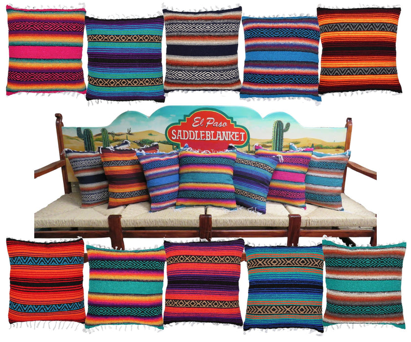 12 PACK Fiesta Fringed Pillow Covers! Only $3.50 ea.!
