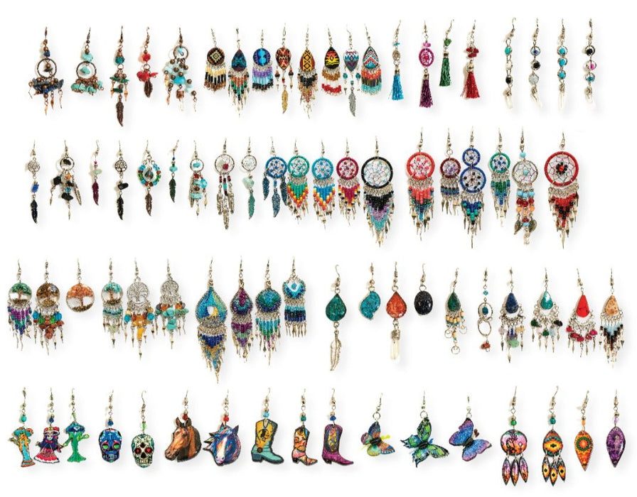 <font color="red">BACK IN STOCK!!</font> 24 Pair Earring Assortment, Only $3.50 ea!