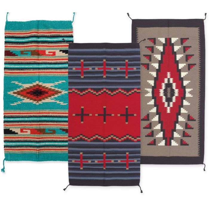 3 PACK- 32" x 64" Handwoven Wool Rugs! Only $50 ea!
