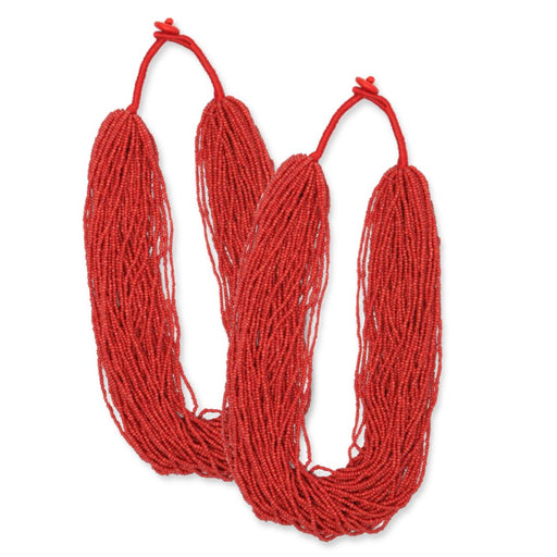 Imported Glass Bead Necklaces - 50 Strands, Coral