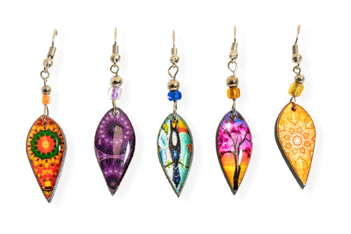 Hippie Style Feather shaped earrings
