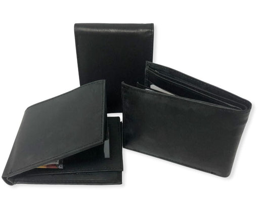 24-Imported Genuine Leather Black Wallets! Wholesale $3.75 ea!