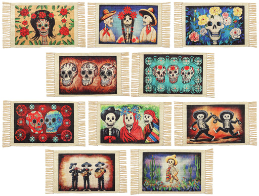 120 Pack Digital Print Day of the Dead Table Mats, Only $3.50 ea!