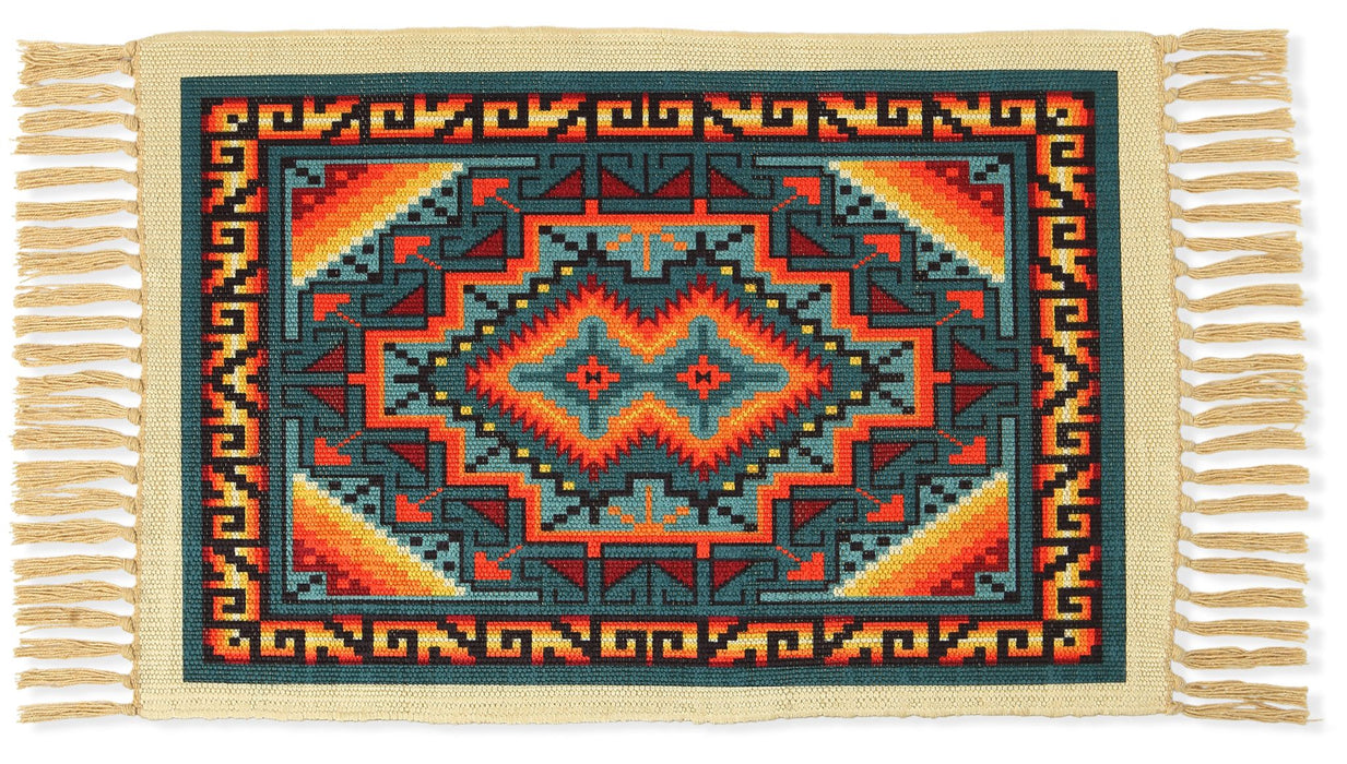 Digitally printed table mat, placemat in colorful southwest-style design #408
