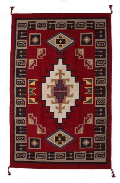 6'x9' Hand Woven Wool Trading Post Rug 789A