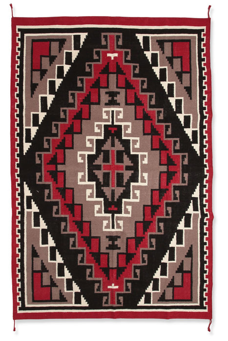 4' x 6' Handwoven Wool Trading Post Rug #785