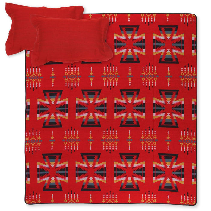 World Famous Queen Size Bedspread #7014-F And Matching Red Shams!