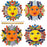 Talavera-Style Sun Face Wall Hangings