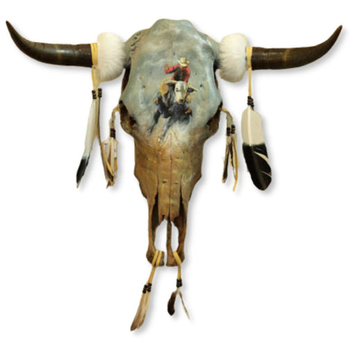 BEAUTIFUL Hand Painted Rodeo Southwest Skull! Only $75 ea!