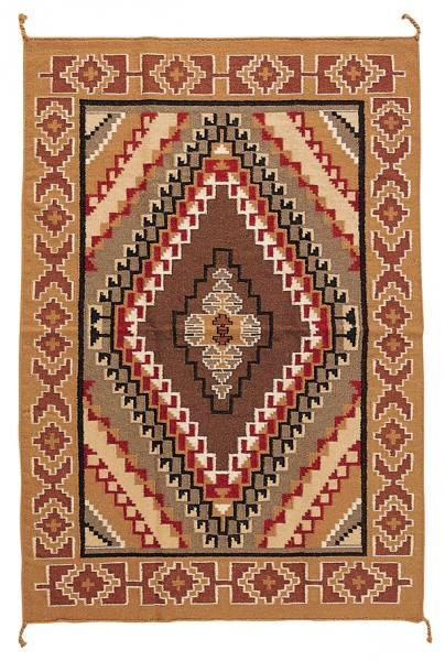 4' x 6' Handwoven Wool Trading Post Rug #603