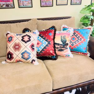 Velveteen Fringed Pillow Covers