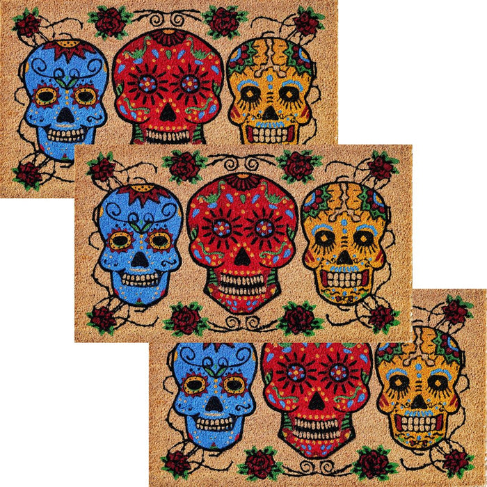 3 Popular Day of Dead Style Doormats. Only $9 ea.