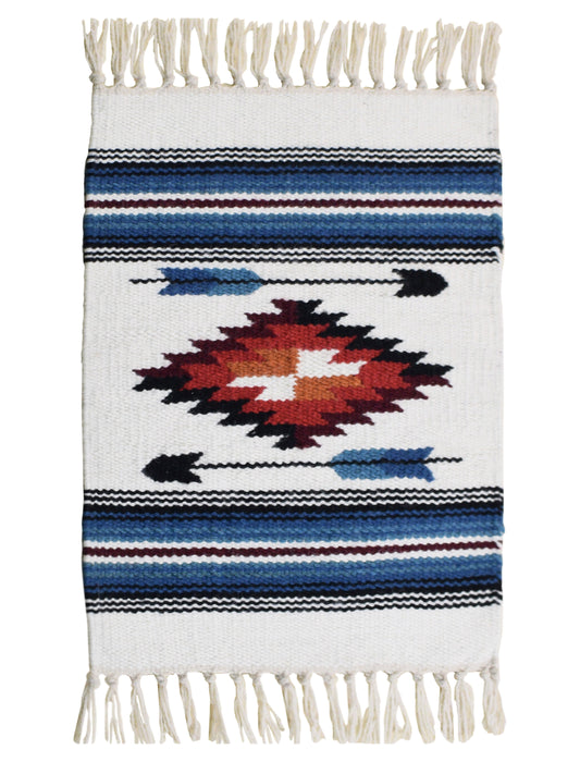 Handwoven Wool Chimayo Style Mats-10" x 20"