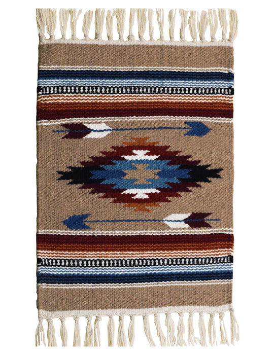 Handwoven Wool Chimayo Style Mats-10" x 20"