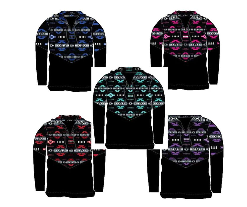 <font color="red">NEW!</font>  6 Pack Traditional Southwest Hoodie Pullovers! Only $16.90 ea.!