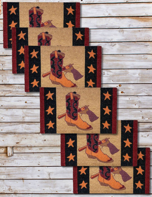 Cowboy Package! 6 Pack Western Outdoor Coir Mats! Only $6.75 each!
