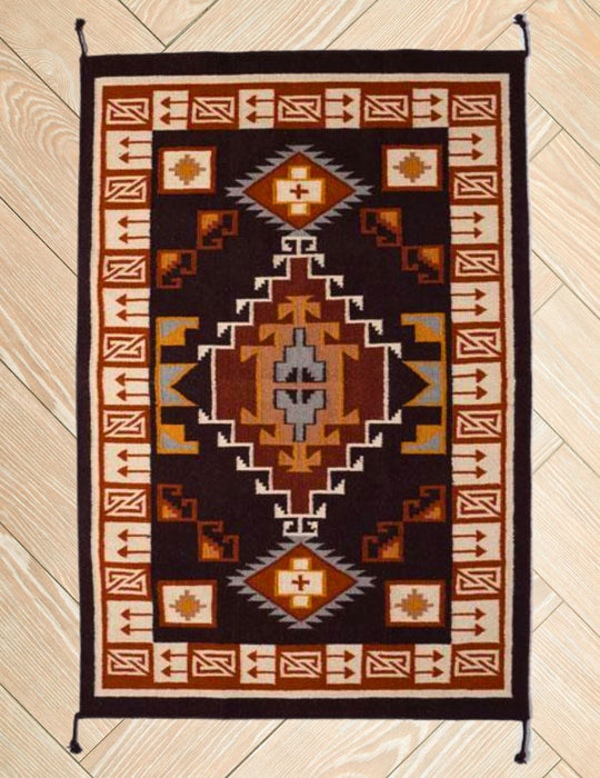 6'x9' Hand Woven Wool Trading Post Rug 789D