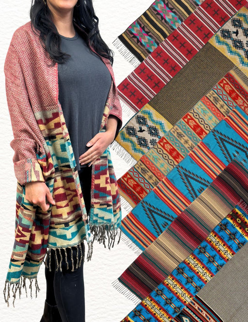 <font color="red">HOT SELLER !!!</font> 8 Southwest -Style Shawls! Only $12.50 ea.!