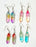 24 pairs of Multicolored Pendulum Earrings, Only $3.25ea!