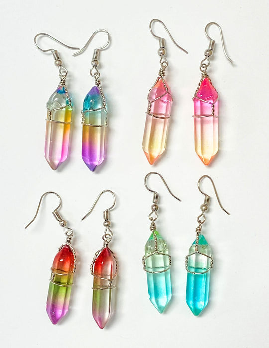 24 pairs of Multicolored Pendulum Earrings, Only $3.25ea!