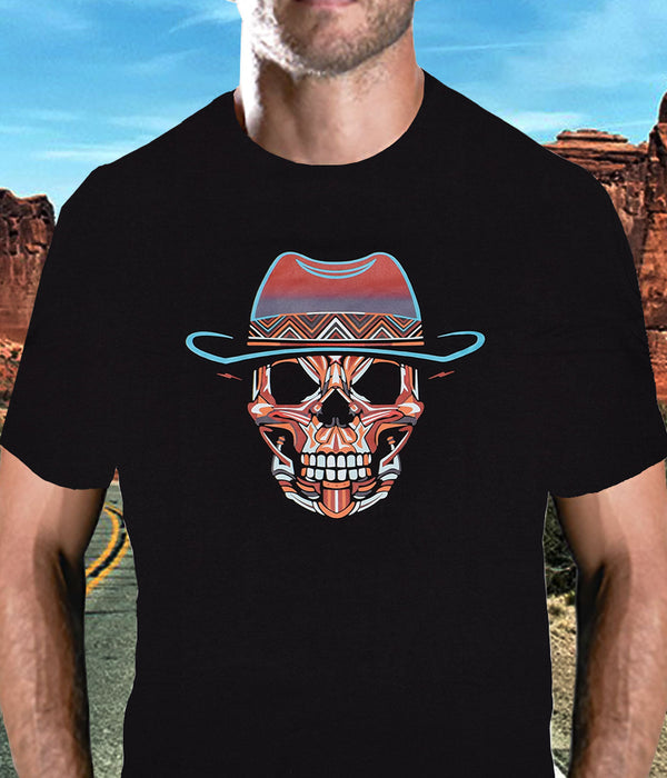 Premium Southwest T-Shirts- Skull, Large