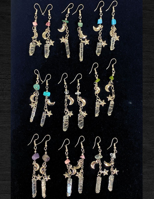 24 Pairs of Crystal Moon/Star Earrings! Only $3.25 each pair!